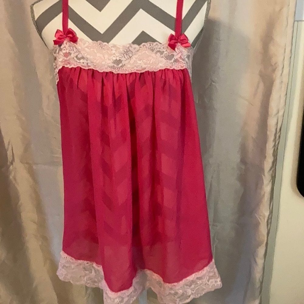 In Bloom by Jonquil Pink Chemise Sz L - Picture 11 of 14